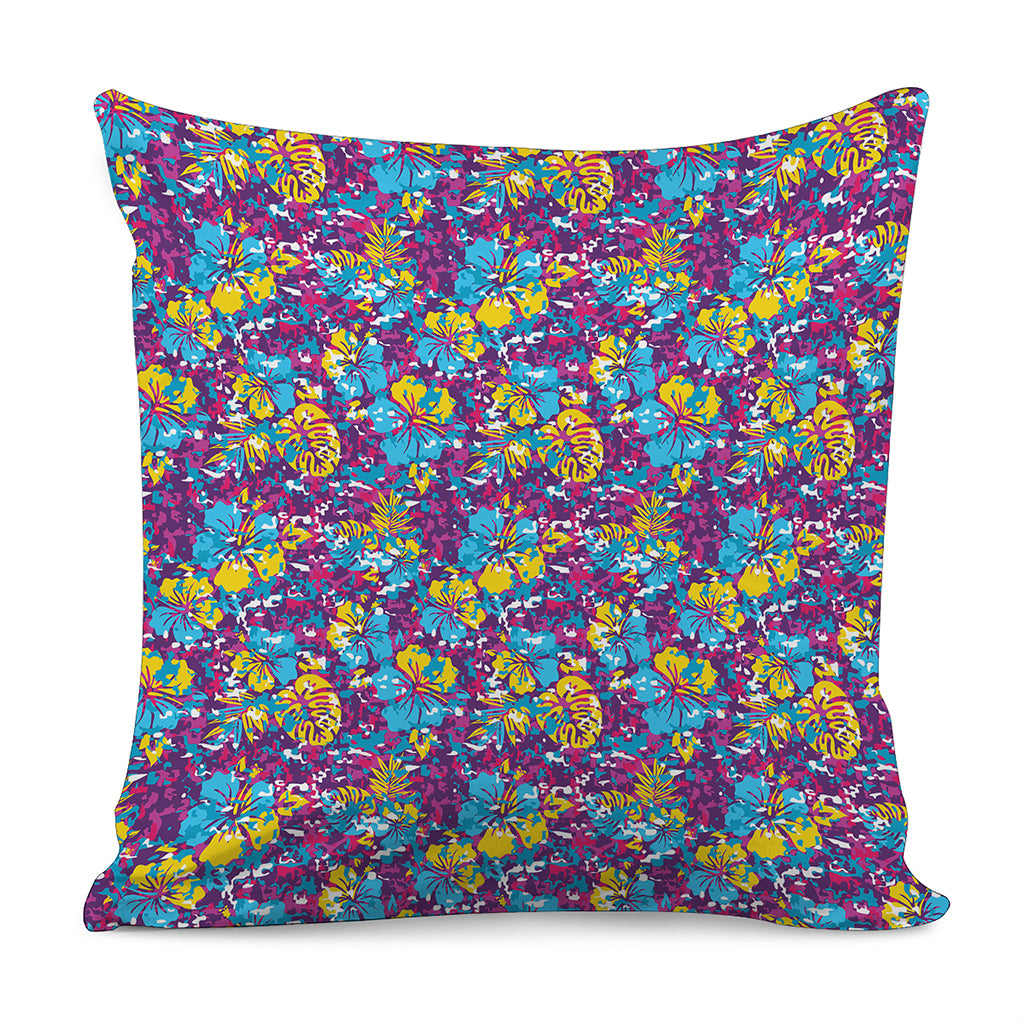 Colorful Aloha Camouflage Flower Print Pillow Cover