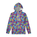 Colorful Aloha Camouflage Flower Print Pullover Hoodie