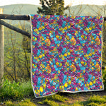 Colorful Aloha Camouflage Flower Print Quilt