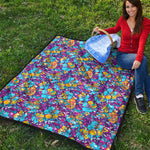 Colorful Aloha Camouflage Flower Print Quilt