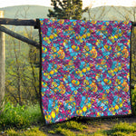Colorful Aloha Camouflage Flower Print Quilt