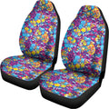 Colorful Aloha Camouflage Flower Print Universal Fit Car Seat Covers