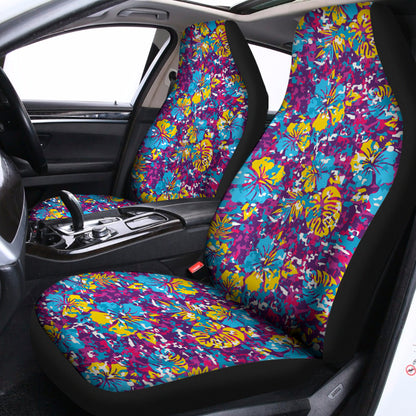 Colorful Aloha Camouflage Flower Print Universal Fit Car Seat Covers