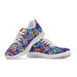 Colorful Aloha Camouflage Flower Print White Sneakers