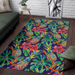 Colorful Aloha Pineapple Pattern Print Area Rug GearFrost