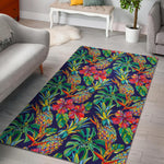 Colorful Aloha Pineapple Pattern Print Area Rug GearFrost
