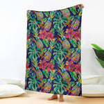 Colorful Aloha Pineapple Pattern Print Blanket