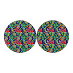 Colorful Aloha Pineapple Pattern Print Car Coasters