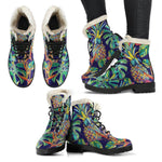 Colorful Aloha Pineapple Pattern Print Comfy Boots GearFrost