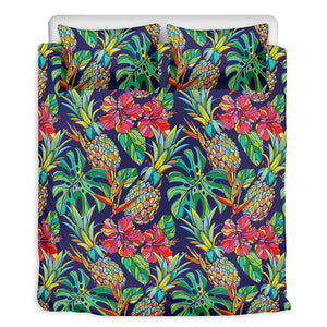 Colorful Aloha Pineapple Pattern Print Duvet Cover Bedding Set