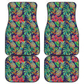 Colorful Aloha Pineapple Pattern Print Front and Back Car Floor Mats