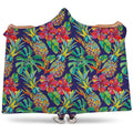Colorful Aloha Pineapple Pattern Print Hooded Blanket