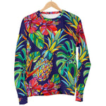 Colorful Aloha Pineapple Pattern Print Men's Crewneck Sweatshirt GearFrost