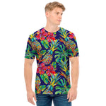 Colorful Aloha Pineapple Pattern Print Men's T-Shirt