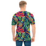 Colorful Aloha Pineapple Pattern Print Men's T-Shirt