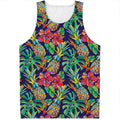 Colorful Aloha Pineapple Pattern Print Men's Tank Top