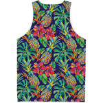 Colorful Aloha Pineapple Pattern Print Men's Tank Top
