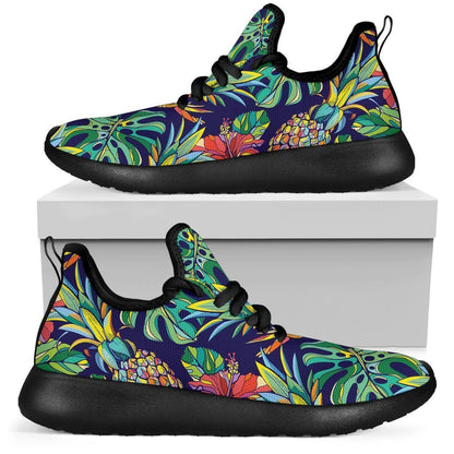 Colorful Aloha Pineapple Pattern Print Mesh Knit Shoes GearFrost