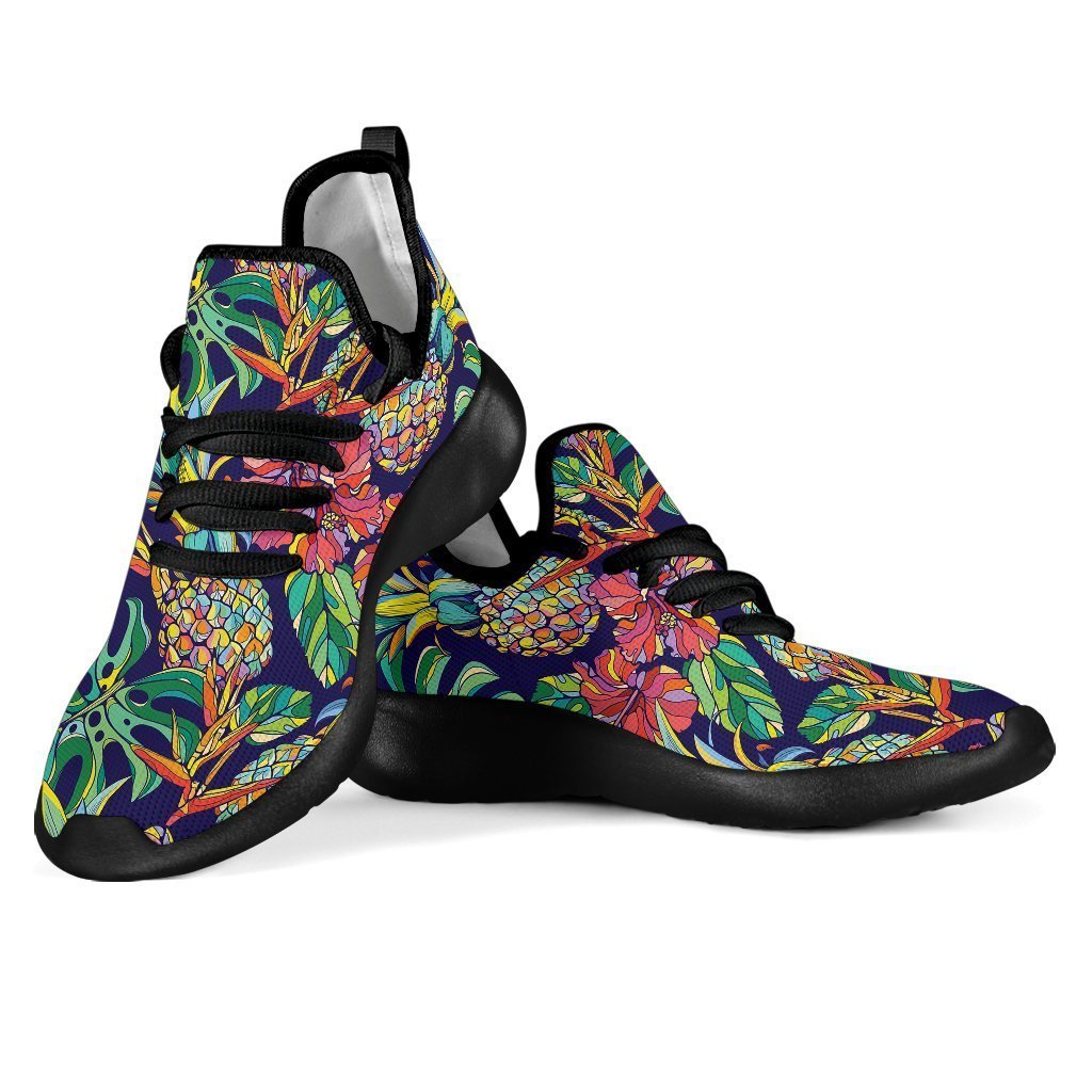 Colorful Aloha Pineapple Pattern Print Mesh Knit Shoes GearFrost