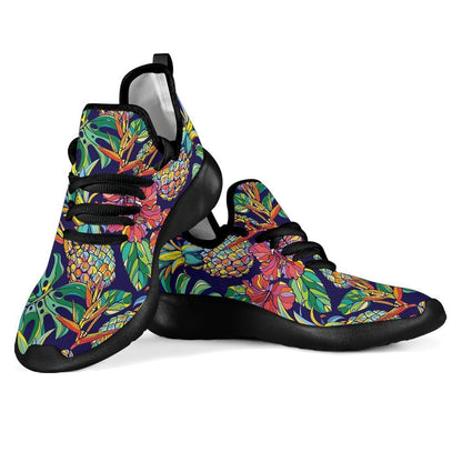 Colorful Aloha Pineapple Pattern Print Mesh Knit Shoes GearFrost