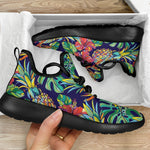 Colorful Aloha Pineapple Pattern Print Mesh Knit Shoes GearFrost