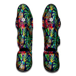 Colorful Aloha Pineapple Pattern Print Muay Thai Shin Guard