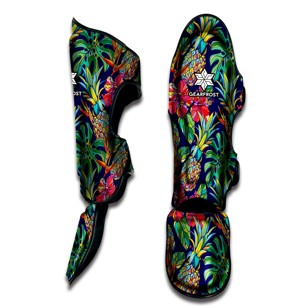 Colorful Aloha Pineapple Pattern Print Muay Thai Shin Guard