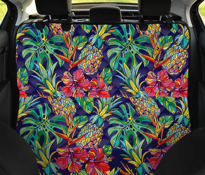 Colorful Aloha Pineapple Pattern Print Pet Car Back Seat Cover