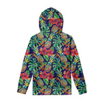 Colorful Aloha Pineapple Pattern Print Pullover Hoodie