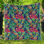 Colorful Aloha Pineapple Pattern Print Quilt