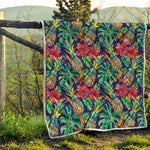 Colorful Aloha Pineapple Pattern Print Quilt
