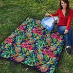 Colorful Aloha Pineapple Pattern Print Quilt