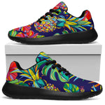 Colorful Aloha Pineapple Pattern Print Sport Shoes GearFrost