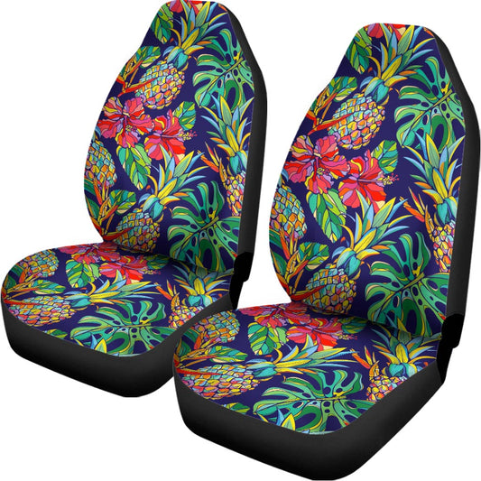 Colorful Aloha Pineapple Pattern Print Universal Fit Car Seat Covers