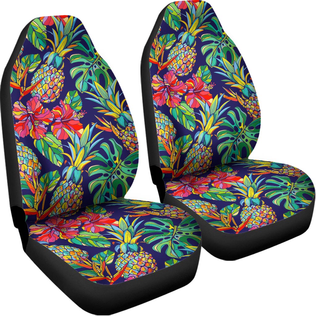 Colorful Aloha Pineapple Pattern Print Universal Fit Car Seat Covers