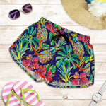 Colorful Aloha Pineapple Pattern Print Women's Shorts