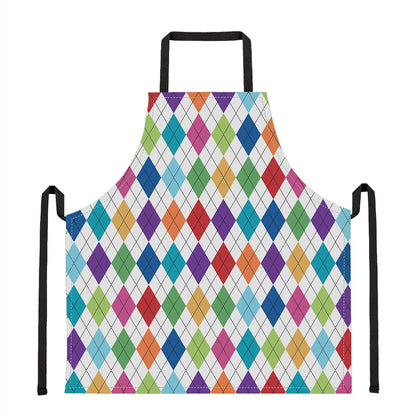 Colorful Argyle Pattern Print Apron