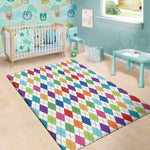 Colorful Argyle Pattern Print Area Rug