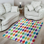 Colorful Argyle Pattern Print Area Rug