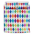 Colorful Argyle Pattern Print Duvet Cover Bedding Set