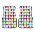 Colorful Argyle Pattern Print Front Car Floor Mats