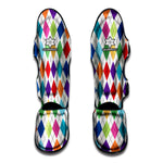 Colorful Argyle Pattern Print Muay Thai Shin Guard