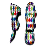 Colorful Argyle Pattern Print Muay Thai Shin Guard