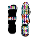 Colorful Argyle Pattern Print Muay Thai Shin Guard