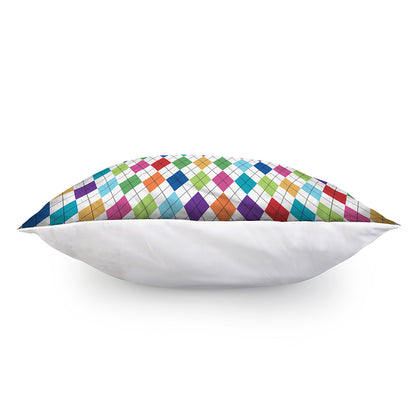 Colorful Argyle Pattern Print Pillow Cover