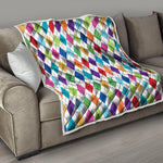 Colorful Argyle Pattern Print Quilt