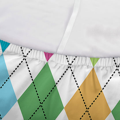 Colorful Argyle Pattern Print Sofa Cover