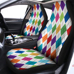 Colorful Argyle Pattern Print Universal Fit Car Seat Covers