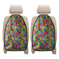 Colorful Autism Awareness Jigsaw Print Car Seat Organizers