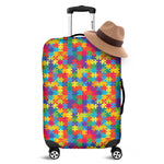 Colorful Autism Awareness Jigsaw Print Luggage Cover